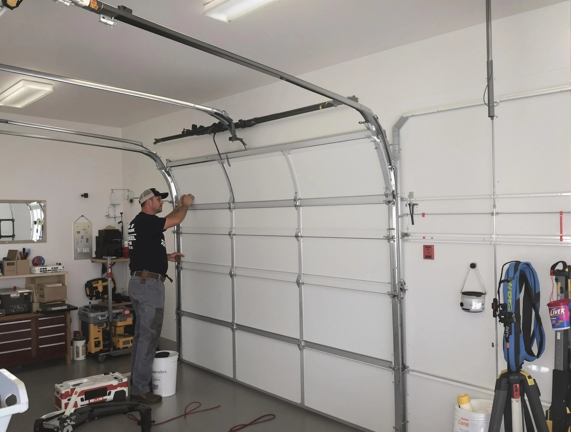 North Strabane Garage Door Repair team installing new garage door in North Strabane