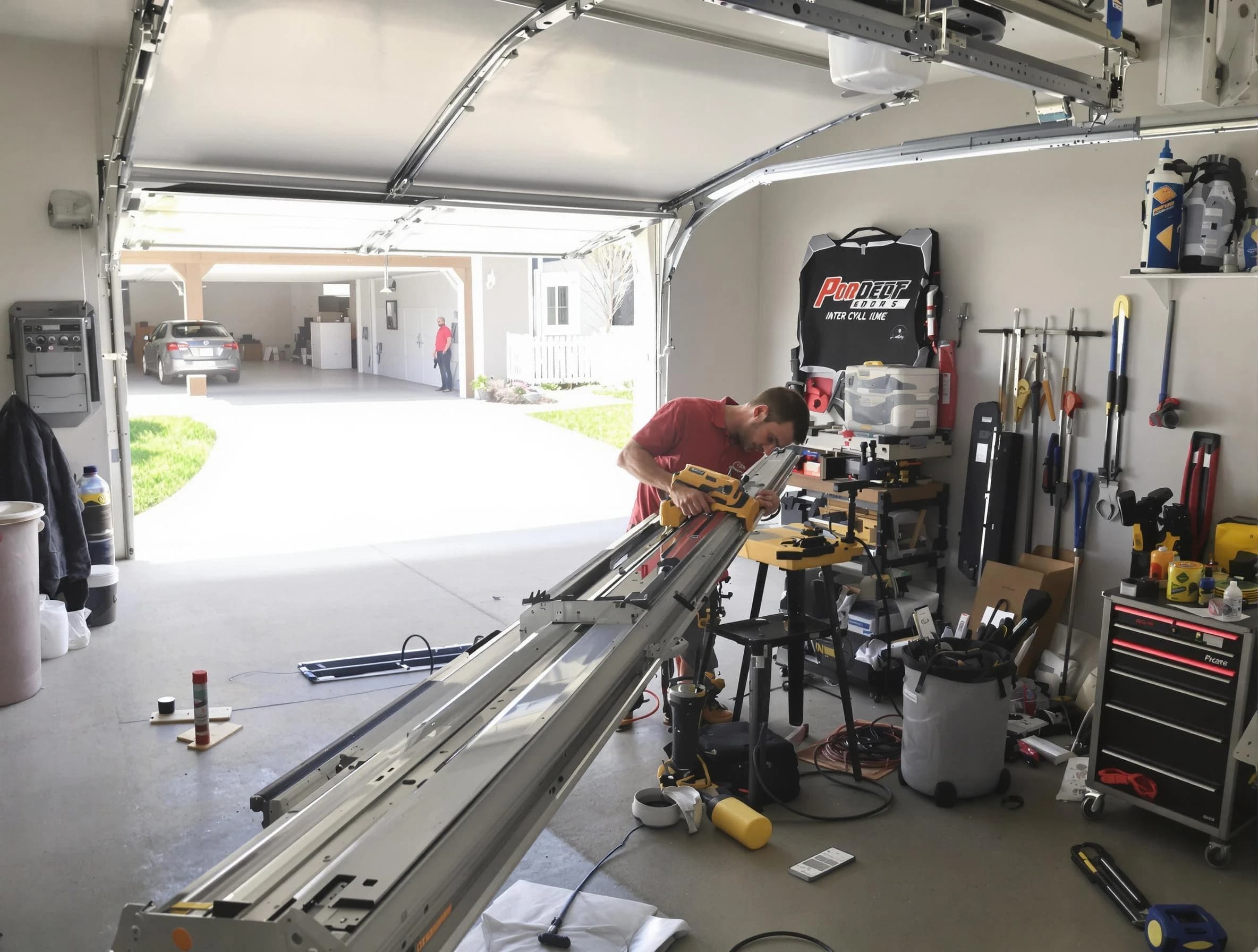 North Strabane Garage Door Repair expert performing track repair in North Strabane