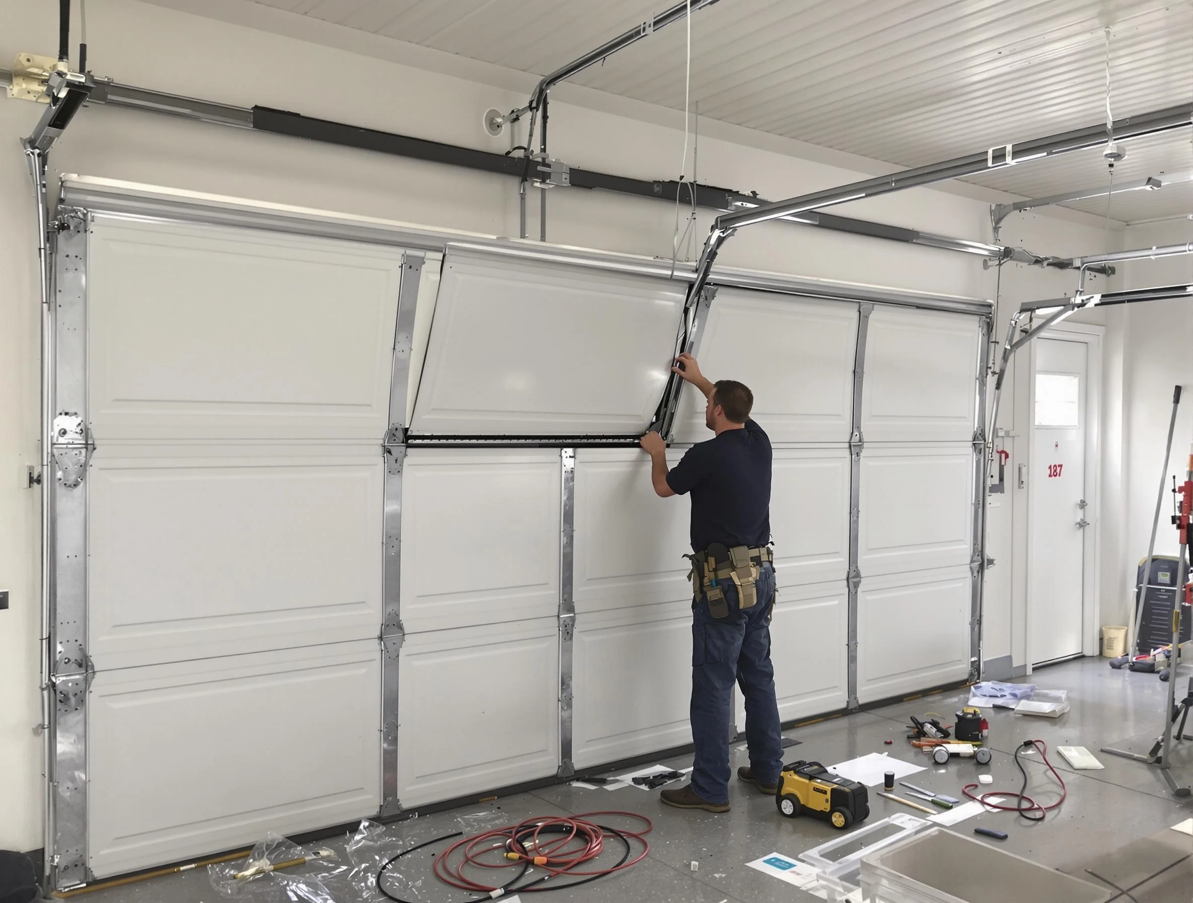 Garage Door Section Replacement in North Strabane
